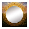 thumbnail image 2 of Designart "Awaken Golden Mandala Spiritual Landscape" Couple Square Mirror For Wall Decor - Large White Square Mirror Printed Wall Decor - Glam Square Living Room Mirror, 2 of 5