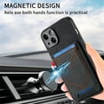 thumbnail image 3 of ELEHOLD for iPhone 11 Pro, Wallet Phone Case,Slim Leather Shockproof Lens Protector with Card Slot Anti-Scratch Case Cover,Support Magnetic Car Mount, black, 3 of 8