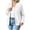 White, variant on Womens Bomber Jacket Zip Up Long Sleeve Casual Lightweight Varsity Baseball Flight Coat Outerwear With Pockets