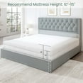 thumbnail image 5 of Breltam Platform Bed with 4 Storage Drawers, King Size Tufted Bed with Upholstered Headboard, Bluish Gray, 5 of 11