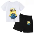 thumbnail image 5 of Conjunto de camiseta y pantalones cortos de dibujos animados de Minions Despicable Me para niños y adolescentes de verano de 2024, ropa para niños y niñas, camiseta de manga corta, traje de moda, 5 of 5