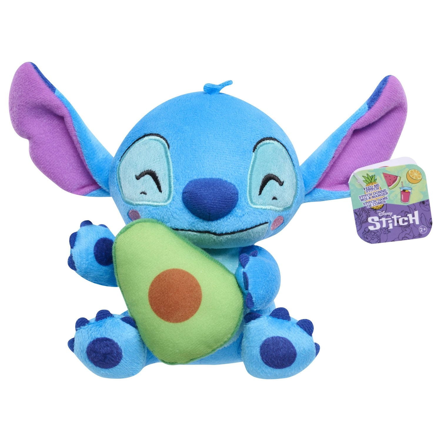 Petit Animal en Peluche Disney Stitch 18 cm (7 pouces), Stitch avec Avocat Petite Peluche Disney Stitch avec Avocat