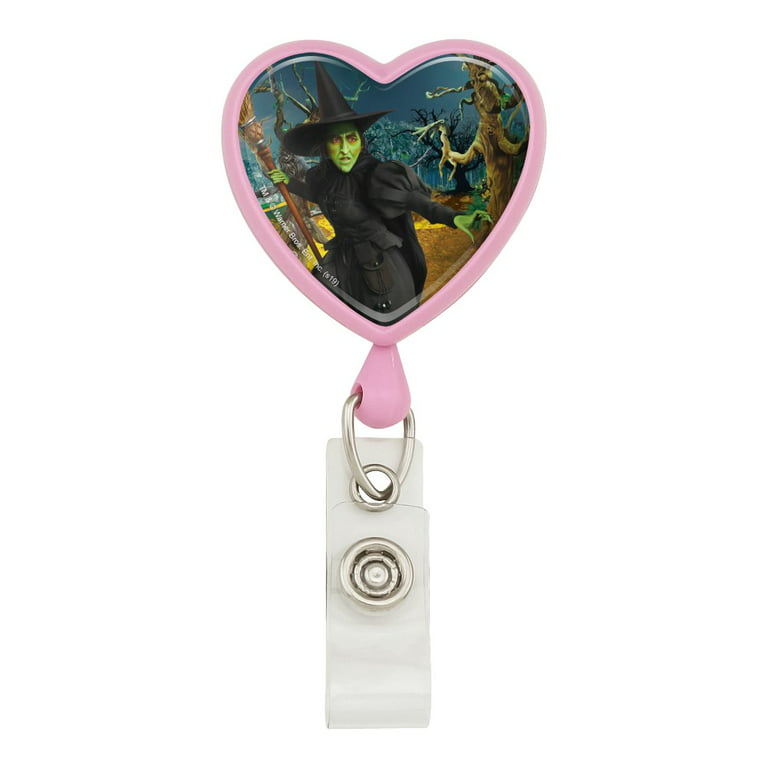 Wizard of Oz Wicked Witch Character Heart Lanyard Retractable Reel Badge ID  Card Holder