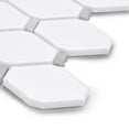 thumbnail image 4 of Altair  Badajoz Honeycomb Glass Mosaic Floor and Wall Tile White Sample, 4 of 5