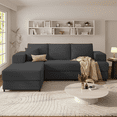 thumbnail image 5 of 106" Cloud Modular Sectional Sofa with Left-Facing Chaise Lounge, No Assembly L-Shaped Couch, Iron Frame, Fluffy Corduroy Upholstery for Living Room, Bedroom, Office, Grey, 5 of 6