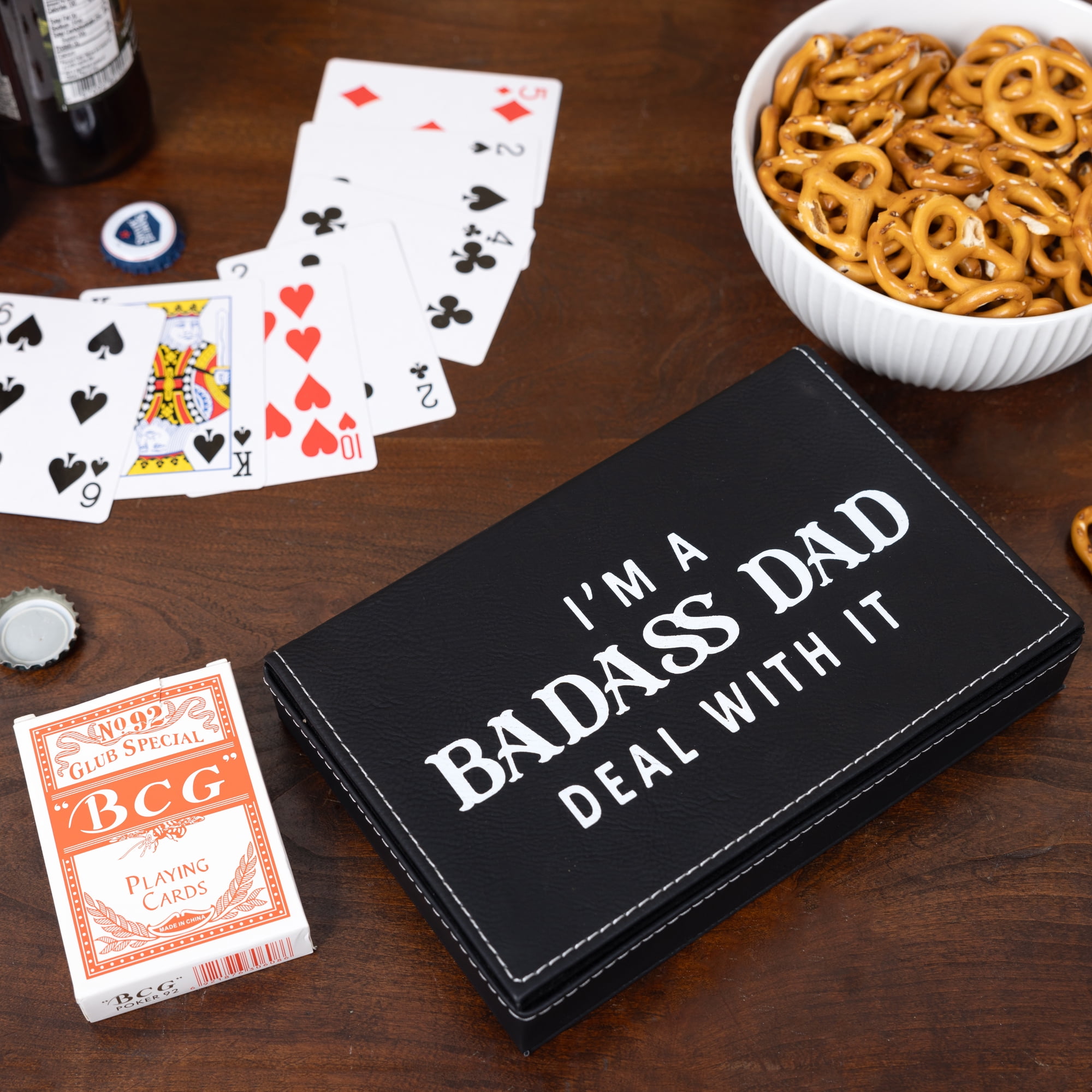 Pavilion Gift Company - Badass Dad - Double Deck Playing Card Set