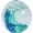 Light Green, variant on Hand Blown Glass Ocean Wave Paperweight - 2.36" Beach Decor Ball for Home Office Desk, Nautical Bathroom Decoration & Gift for Ocean Lovers