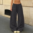 thumbnail image 2 of Resicozy Wide Leg Sweatpants for Women High Waisted Baggy Sweat Track Pants Drawstring Casual Lounge Pants with Pockets Dark Gray XL, 2 of 6