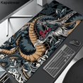thumbnail image 3 of Oni-alfombrilla grande para ratón de juegos, tapete japonés negro para mesa de escritorio, alfombrilla grande para ratón XXL 90x40, alfombrilla para teclado y ratón, empresa 100x50, 3 of 5