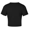 thumbnail image 6 of TIHLMK Womens T Shirts Women Crop Cute Trendy Basic Tight Rounk Neck Crop Blouse Short Sleeve Crop TopS Black, 6 of 9