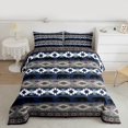 thumbnail image 2 of Feelyou Adult Triangle Aztec Bedding Comforter Set, Rustic Farmhouse Bear Twin Comforter Sets, Grey Blue Bohemian Reversible Bedding Set, Super Cozy Room Decor, 2pcs, 2 of 8