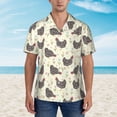 thumbnail image 2 of Disketp Chickens And Flowers Hawaiian Shirts for Men,Mens Casual Short Sleeve Button Down Shirts Beach Shirt,XX-Large, 2 of 7