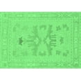 thumbnail image 1 of Ahgly Company Indoor Rectangle Abstract Emerald Green Modern Area Rugs, 2' x 3', 1 of 4