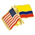thumbnail image 3 of PinMart's USA and Colombia Crossed Friendship Flag Enamel Lapel Pin, 3 of 3
