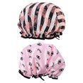 thumbnail image 1 of Miangastore 2pcs Waterproof Shower Hats Elastic Bathroom Bathing Hats Home Nightcaps, 1 of 8