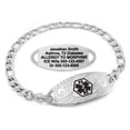 thumbnail image 1 of MedicEngraved Stainless Steel Custom Medical Alert Bracelet - 5mm Figaro Link, 1 of 8