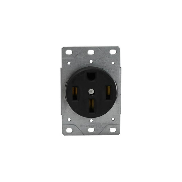 Industrial Grade Flush Mount Receptacle 50A Outlet for Ranger Stove and