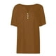 thumbnail image 4 of Vestidos Casuales Para Mujer, Blusas De Mujer De Moda Camisa de botones lisa de moda para mujer, blusa holgada con cuello en V para mujer, 4 of 6