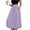 Purple, variant on Bbyeadc Skirts for Women A Line Midi Bubble Skirt Puffy Hem Elastic Waist Solid Color Skirts Swing Casual Party Outfits with Pocket,Black (L)