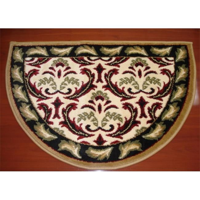 IMS 28625618652640 Hearth Rug Floral Design Lodge Cabin Fireplace