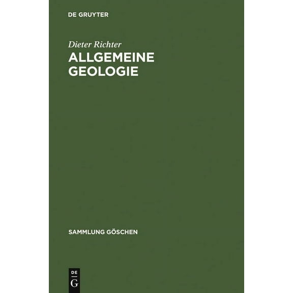 Sammlung Göschen Allgemeine Geologie, Book 2604, (Hardcover)