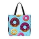 thumbnail image 1 of Fotbe Donuts Bolsa Tote con Estampado para Mujer, Bolsos con Cremallera, Bolsa de Hombro Casual de Gran Capacidad con Bolsillos Internos, 1 of 7