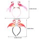 thumbnail image 4 of KAKOWELY 2 diademas tropicales con diseño de flamencos, ideal para fiestas luau y verano., 4 of 4