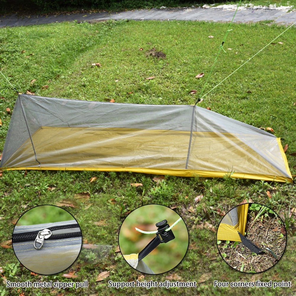 Camping Tent Single Person Mesh Vents Mosquito Net Summer Ultralight Outdoor 
