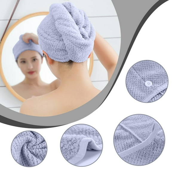 GERsome Microfiber Hair Towel Wrap for Women, Super Absorbent Quick Dry Hair Turban for All Hair Style Anti Frizz, Hair Drying Towel