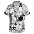 thumbnail image 5 of Himiko Toga Casual Short Sleeve Shirt Lapel Collar Shirt Summer Beach Shirt L, 5 of 8