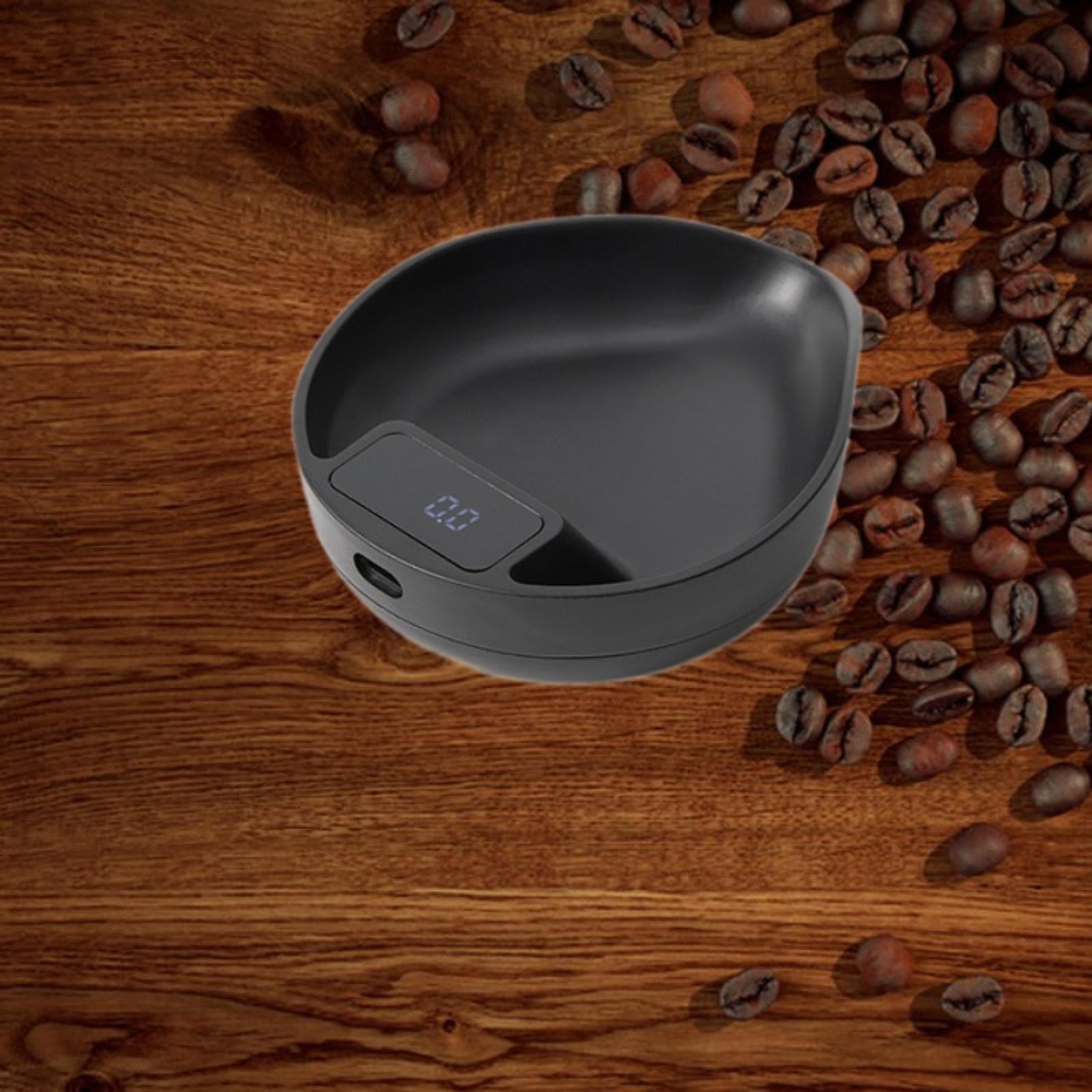 Fiocias Coffee Scale 999G / 0.1G Portable LED Display Baking Scale Mini Scale Electronic Black