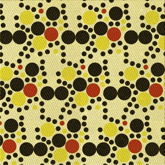 Ahgly Company Indoor Square Patterned Mustard Yellow Area Rugs, 6' Square