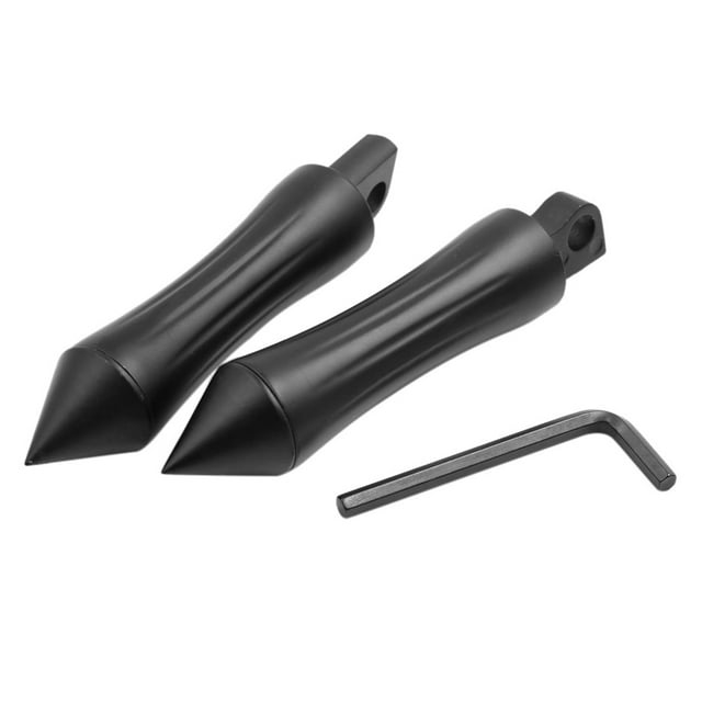2pzas Reposapiés Descansapiés para Moto FXCW FXS XL883N XL1200N Aleación de Aluminio Negro