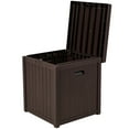 thumbnail image 1 of Resin Patio Storage Box, 51 Gallon Outdoor All-Weather Deck Storage Container Box, Brown, 1 of 7