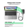 thumbnail image 3 of Cable Thunderbolt 4 Silkland USB 4 de longitud, 3 m, 40 Gbps, 240 W, PD 3.1, 3 of 8