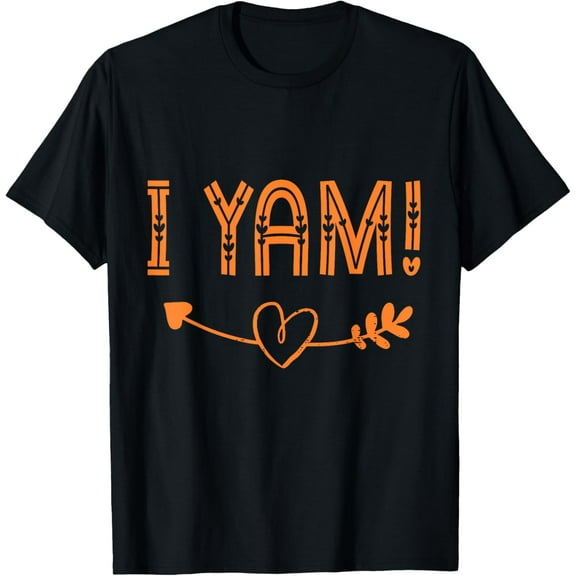 She's My Sweet Potato I Yam Shirt T-ShirtMen and women, Black T-shirt, size: Extra large