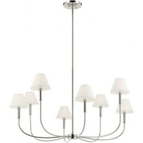 52769PN Kichler Lighting Eadie - 8 Light Large Chandelier-23 Inch Tall and 41.25 Inch Wide-Polished Nickel Finish