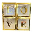 thumbnail image 2 of Veeogra Balloon Box Transparent Wide Application Plastic Square Clear DIY Letter Box Decor,Gold, 2 of 9