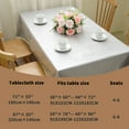 thumbnail image 6 of Rectangle Table Cloth, Oilcloth Waterproof Wipeable Tablecloths, Reusable Modern Table Cover for Outdoor Picnic Camping Dining Table, Grey Color, 71"×55", 6 of 6