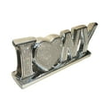 thumbnail image 4 of Amazing Rugs "I Love New York" Ceramic Chrome Plated Table (20-in x 4-in x 8-in) - 20-in x 4-in x 8-in Silver with Diamond Incrustation, 4 of 5