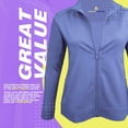 thumbnail image 3 of M&M SCRUBS - chamarra para mujer ultra suave con cierre frontal, Azul Ceil, X-Large, 3 of 9