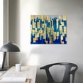 thumbnail image 4 of Nawypu  Blue and Gold Wall Art Abstract Wall Decor for Living Room, Navy Blue and Gold Foil Ink Painting Texture Picture, Modern Watercolor Canvas Prints Neutral Artwork Bedroom Home, 4 of 6
