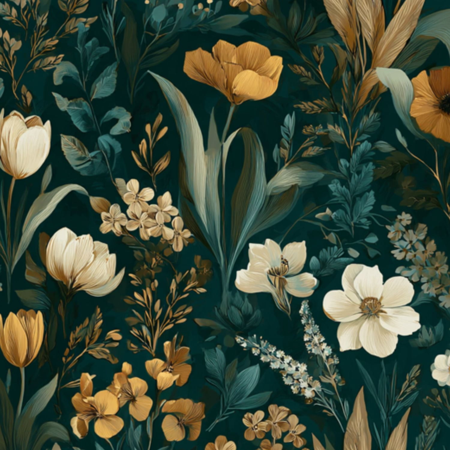 Boho Peel and Stick Wallpaper Vintage Floral Botanical Harmonious Earth Tones Contact Paper 17.7in x 9.8ft Wallpaper Removable Self Adhesive Wall Paper for Bedroom Nursery