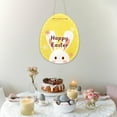 thumbnail image 1 of Happy Easter Wooden Door Hanging Sign with Rabbit Design, 23.3x30cm Indoor Outdoor Wall Decor for Spring Celebrations, 1 of 2