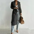 thumbnail image 6 of Hunpta Womens Daily Sun Protection Clothing Every Wearing Sheer Mesh Long Sleeve Buttoned Coat With Belt, 6 of 9