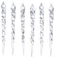 thumbnail image 2 of Christmas Tree Decorations Icicle Pendants 12 Pieces - Acrylic Icicle Deco Christmas Tree Pendants, 2 of 5