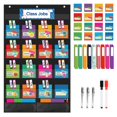 thumbnail image 1 of Kikigoal Class Jobs Pocket Chart Tablón De Anuncios Para La Escuela, Aula, Profesor, Ayudante, Gestión Del Aula, Tabla De Bolsillo Educativa (Negro), 1 of 5