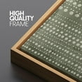 thumbnail image 3 of IDEA4WALL Extra Large Framed Canvas Print Wall Art Abstract Dot Matrix Canvas Art in Olive Tones Fine Art Contemporary Graffiti Wall Decor Oversized Artwork Relax/Calm for Living Room - 60"x30", 3 of 5