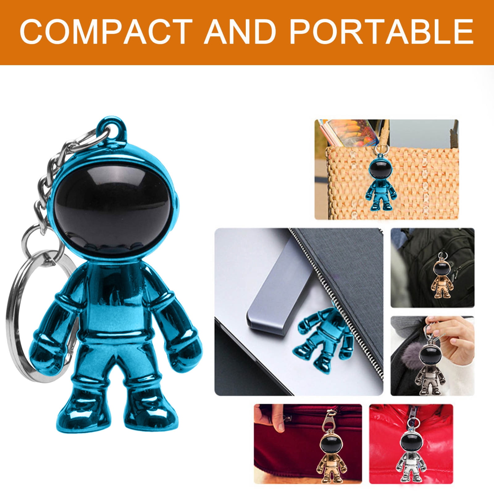 Herrnalise Robot Keychains Men Creative Spacemen Car Key Chain Ring for ...