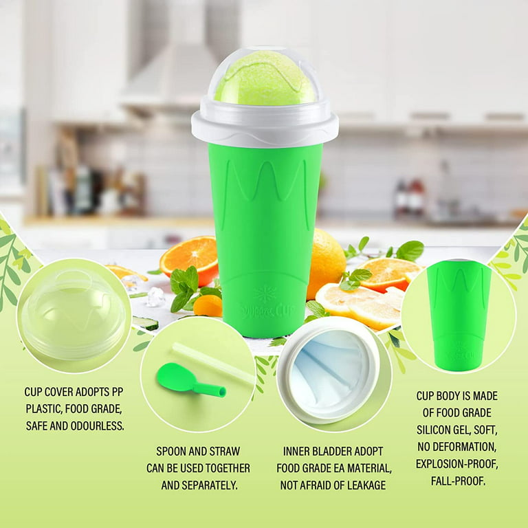Slushy Maker Cup - TIK TOK Quick Frozen Magic Squeeze Cup, Double Layers  Slushie Cup, DIY Homemade Squeeze Icy Cup, Fasting Cooling Make And Serve  Slushy Cup For Milk Shake, Smoothies, Slushies 
